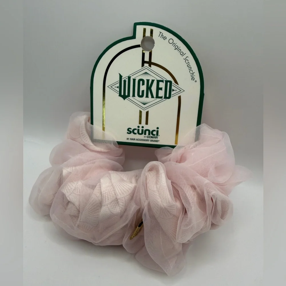 Scunci Light Pink Wicked Scrunchie Glinda Tulle NWT